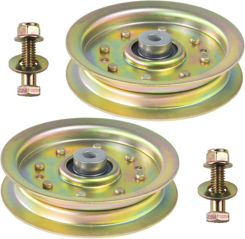 LANEAGLE 2 Pack 756-04129B Idler Pulley 4.25 Replaces Troy Bilt Pulley 753-08171 Idler Pulley Kit, Cub Cadet 756-04129 Idler Pulley 756-04129, 756-04129C, 753-08068 for Cub Cadet RZT50 Idler Pulley - Image 1